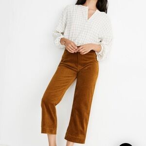 Madewell Brown Cropped Corduroy Pants